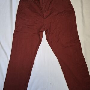 Banana Republic Men's Dark Red Chinos Casual Pants 36×30